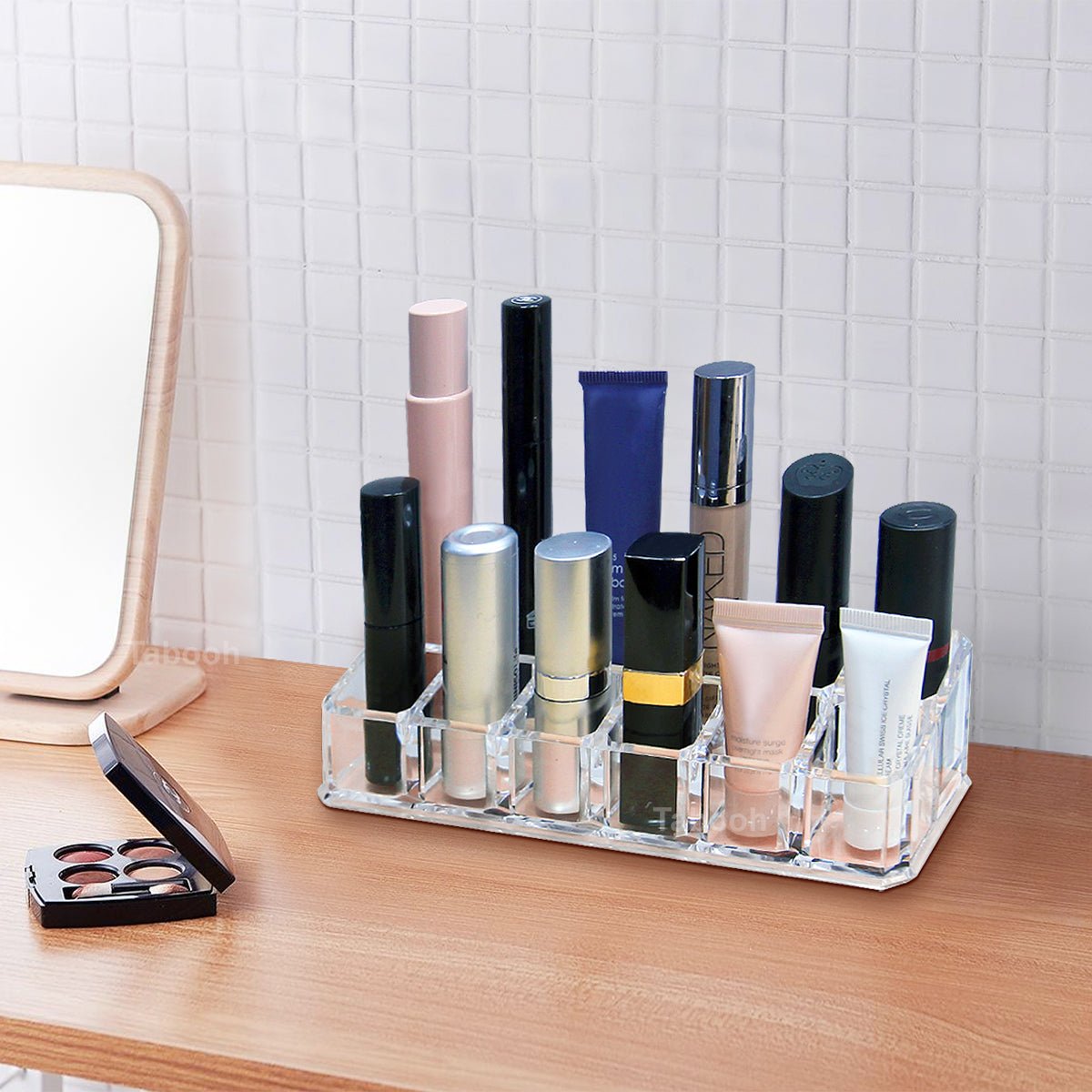 Cosmetic Clear Make Up Organiser Acrylic 12 Sections for Lipstick Lip gloss Nail Polish M8206 - Energy Light Bulbs - Free delivery on all orders
