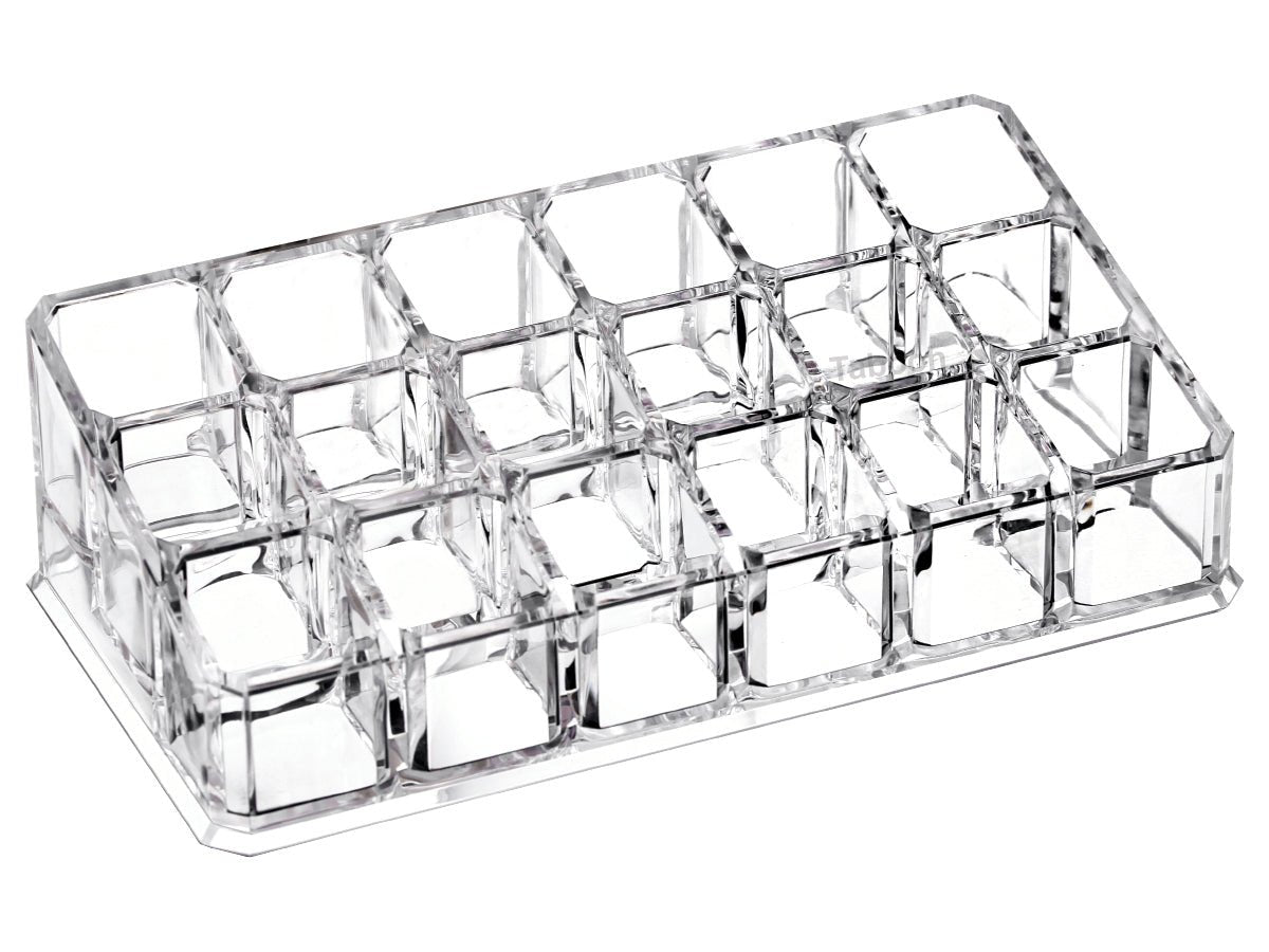 Cosmetic Clear Make Up Organiser Acrylic 18 Sections for Lipstick Lip gloss Nail Polish M8118 - Energy Light Bulbs - Free delivery on all orders