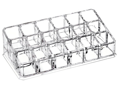 Cosmetic Clear Make Up Organiser Acrylic 18 Sections for Lipstick Lip gloss Nail Polish M8118 - Energy Light Bulbs - Free delivery on all orders
