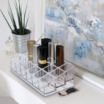 Cosmetic Clear Make Up Organiser Acrylic 18 Sections for Lipstick Lip gloss Nail Polish M8118 - Energy Light Bulbs - Free delivery on all orders