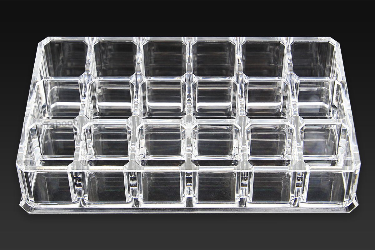Cosmetic Clear Make Up Organiser Acrylic 18 Sections for Lipstick Lip gloss Nail Polish M8118 - Energy Light Bulbs - Free delivery on all orders