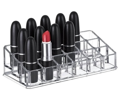 Cosmetic Clear Make Up Organiser Acrylic 18 Sections for Lipstick Lip gloss Nail Polish M8118 - Energy Light Bulbs - Free delivery on all orders