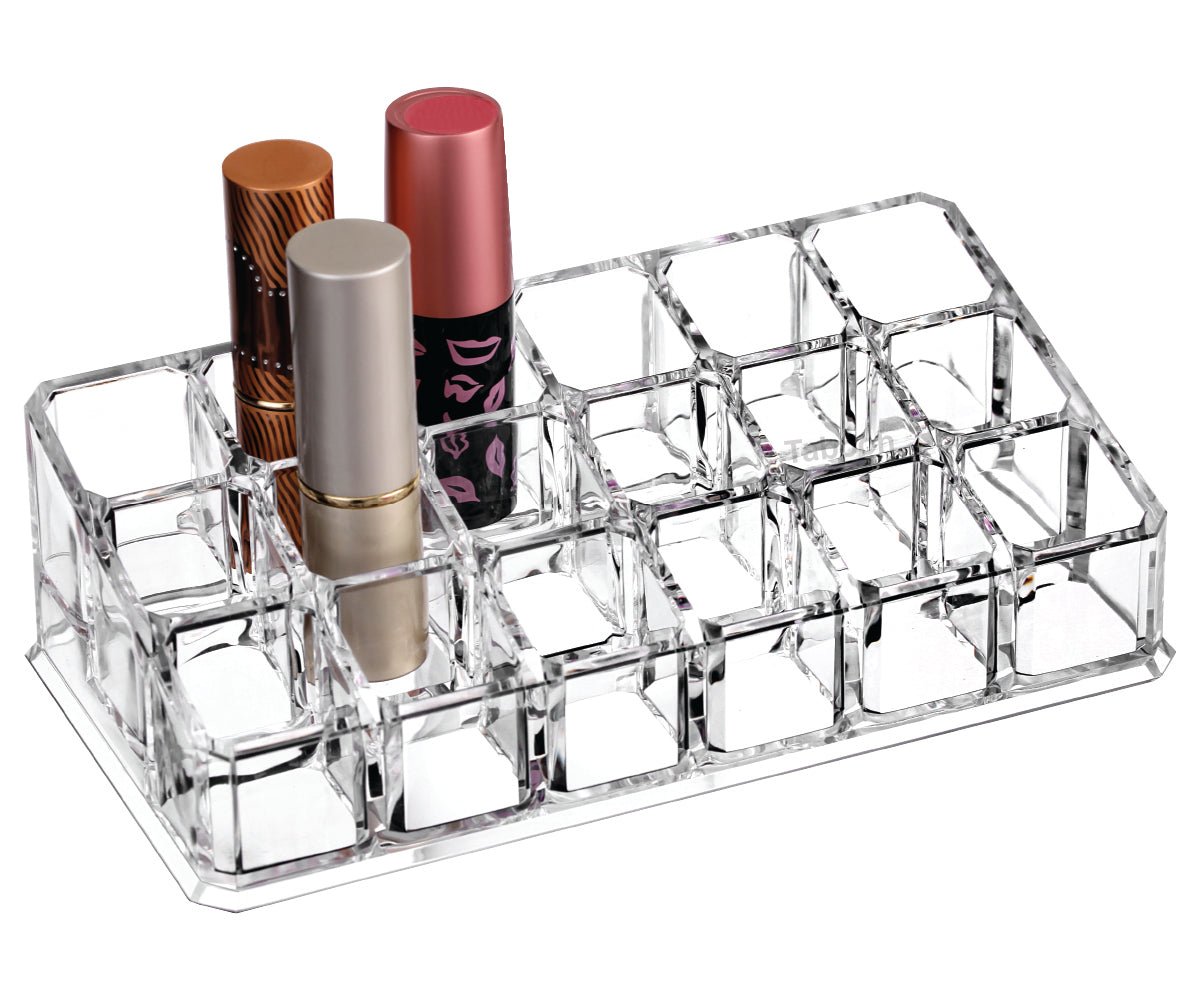 Cosmetic Clear Make Up Organiser Acrylic 18 Sections for Lipstick Lip gloss Nail Polish M8118 - Energy Light Bulbs - Free delivery on all orders