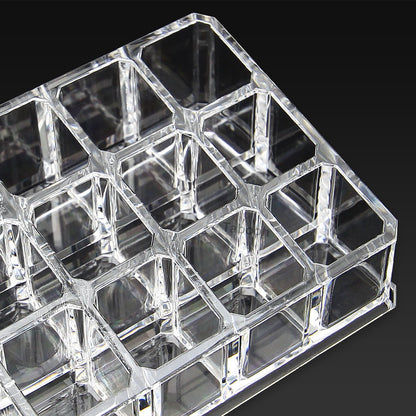 Cosmetic Clear Make Up Organiser Acrylic 24 Sections for Lipstick Lip gloss Nail Polish M8202 - Energy Light Bulbs - Free delivery on all orders