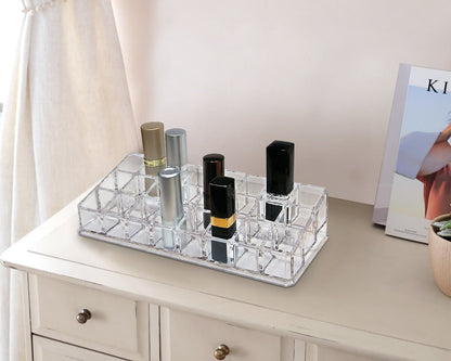 Cosmetic Clear Make Up Organiser Acrylic 24 Sections for Lipstick Lip gloss Nail Polish M8202 - Energy Light Bulbs - Free delivery on all orders