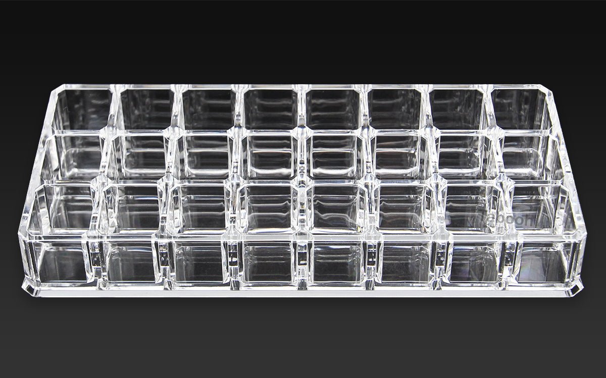 Cosmetic Clear Make Up Organiser Acrylic 24 Sections for Lipstick Lip gloss Nail Polish M8202 - Energy Light Bulbs - Free delivery on all orders