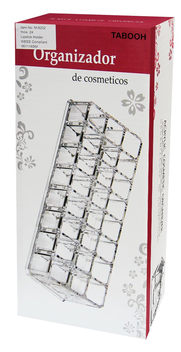 Cosmetic Clear Make Up Organiser Acrylic 24 Sections for Lipstick Lip gloss Nail Polish M8202 - Energy Light Bulbs - Free delivery on all orders
