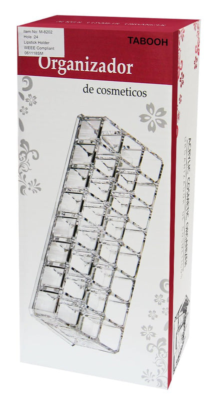 Cosmetic Clear Make Up Organiser Acrylic 24 Sections for Lipstick Lip gloss Nail Polish M8202 - Energy Light Bulbs - Free delivery on all orders
