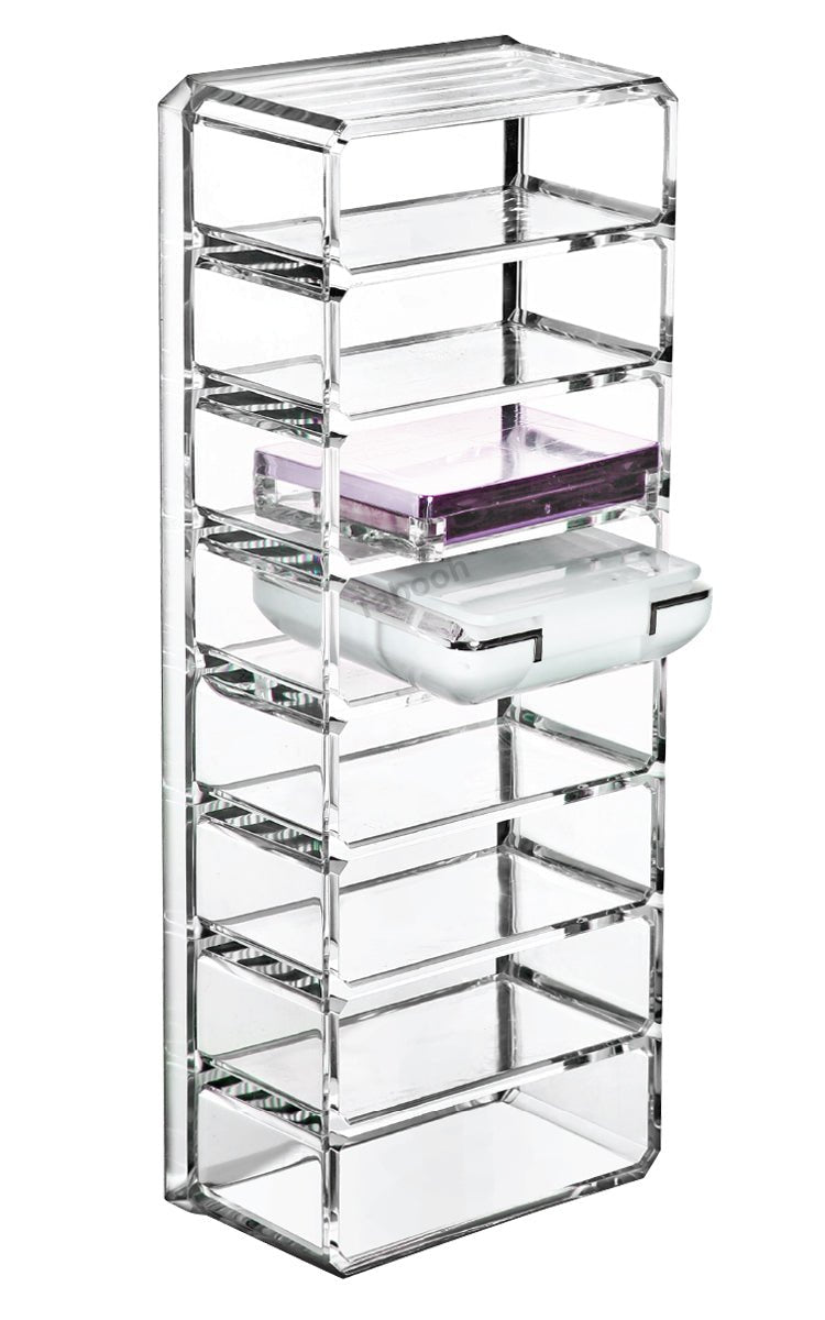 Cosmetic Clear Make Up Organiser Acrylic 8 Sections for Eye Shadow Palette Face Powder M8113 - Energy Light Bulbs - Free delivery on all orders
