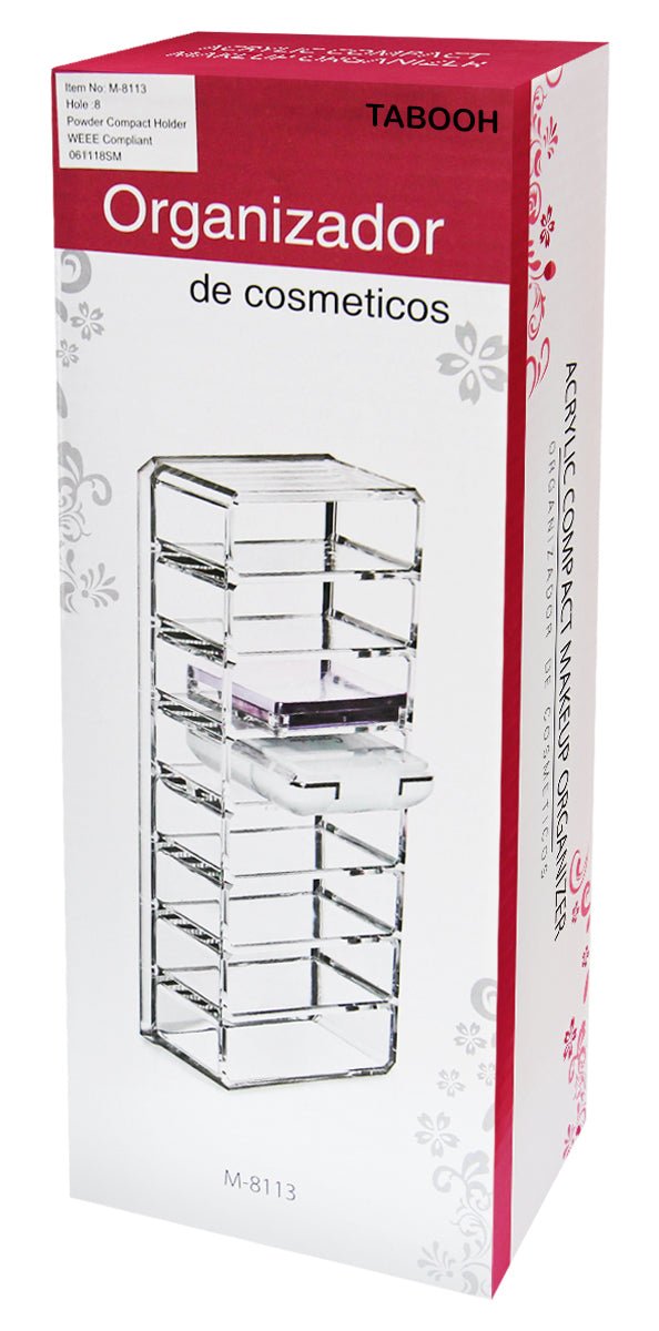 Cosmetic Clear Make Up Organiser Acrylic 8 Sections for Eye Shadow Palette Face Powder M8113 - Energy Light Bulbs - Free delivery on all orders