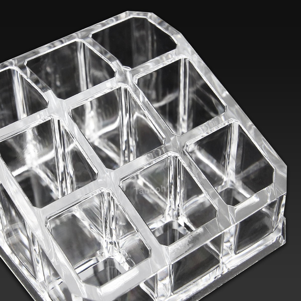 Cosmetic Clear Make Up Organiser Acrylic 9 Sections for Lipstick Lip gloss Nail Polish M8203 - Energy Light Bulbs - Free delivery on all orders
