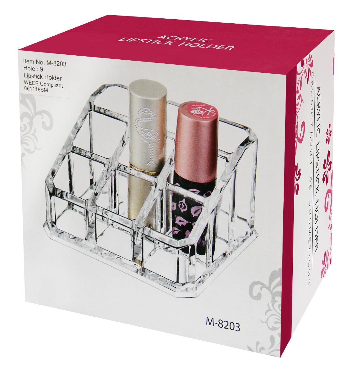 Cosmetic Clear Make Up Organiser Acrylic 9 Sections for Lipstick Lip gloss Nail Polish M8203 - Energy Light Bulbs - Free delivery on all orders