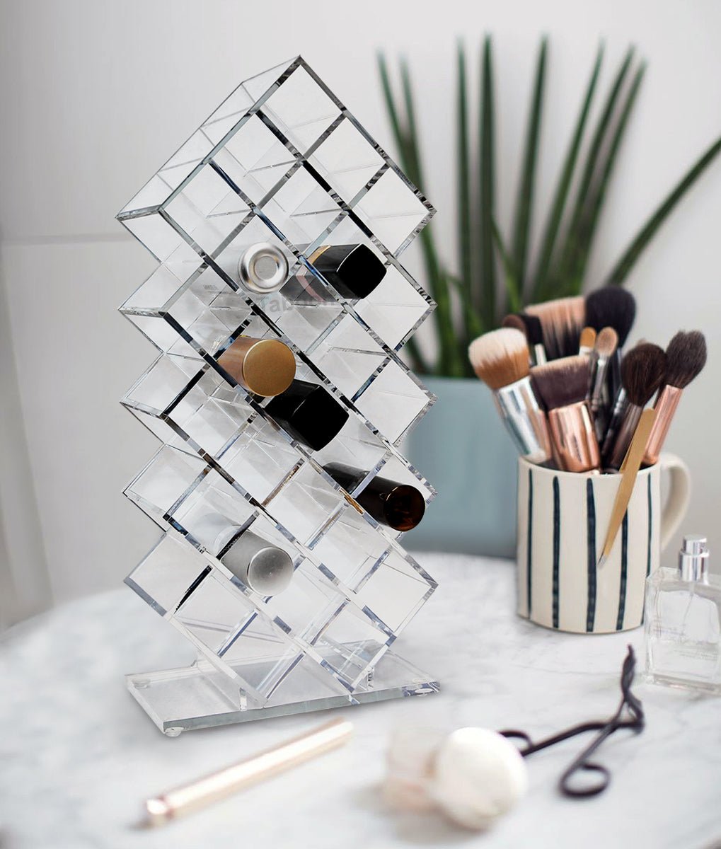 Cosmetic Clear Make Up Organiser Storage Palette Acrylic Stand 28 Holders CY001 - Energy Light Bulbs - Free delivery on all orders