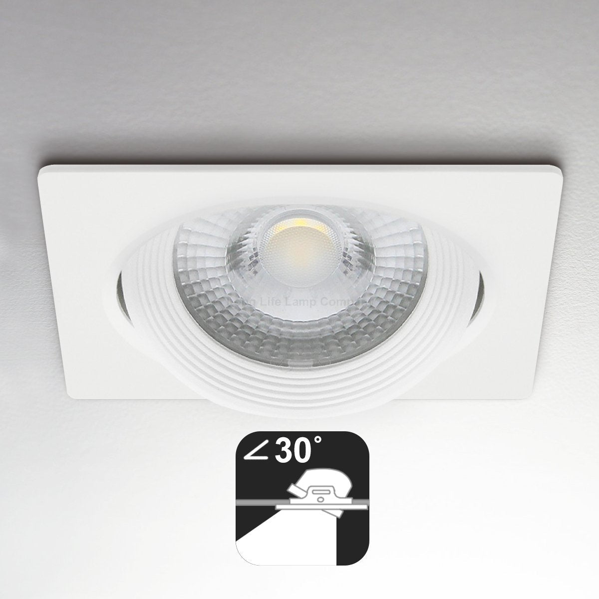 Daylight White 5w Adjustable LED Recessed Ceiling Downlight Square CLS5 - Energy Light Bulbs - Free delivery on all orders