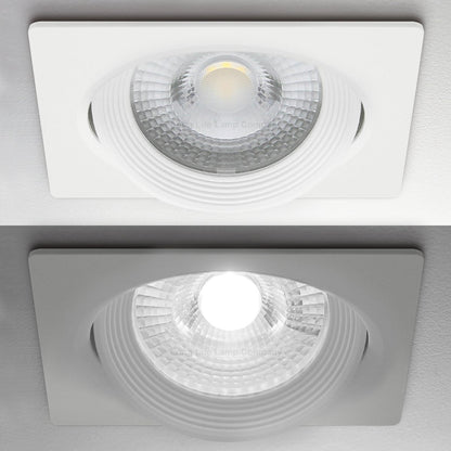 Daylight White 6.5w Adjustable LED Recessed Ceiling Downlights Square CLS8 - Energy Light Bulbs - Free delivery on all orders