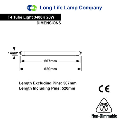 T4 Slimline fluorescent tube replacements 6w, 10w, 16w, 20w