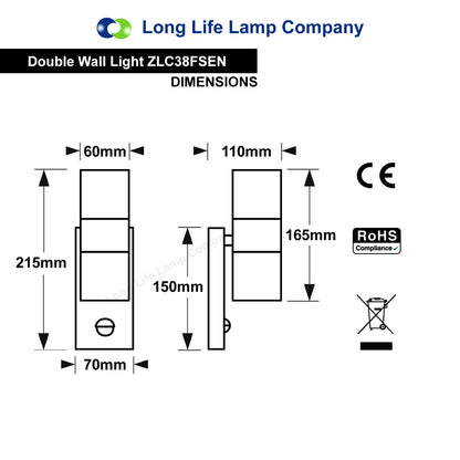 Black Coloured PIR Up and Down Movement Sensor