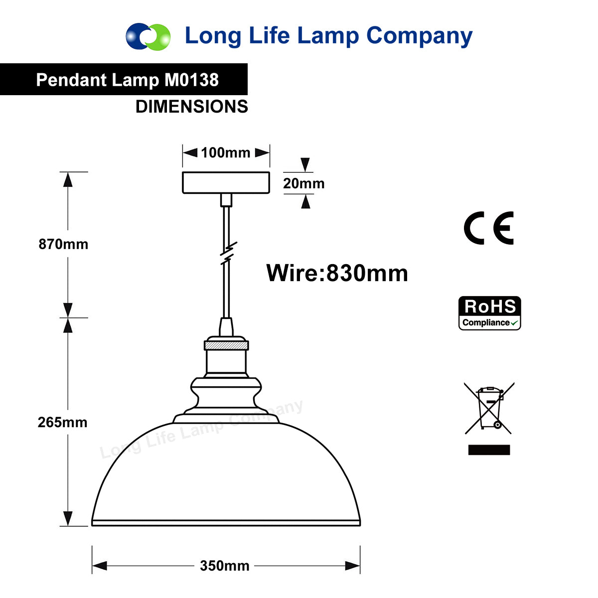 Vintage Industrial Black Metal Ceiling Pendant Light M0138
