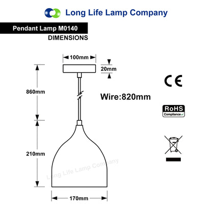 Minimalist Modern Pendant Ceiling Light Black Shade - Free delivery on all orders