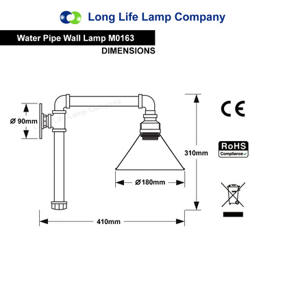 Industrial Vintage Water Pipe Wall Light - Free delivery on all orders