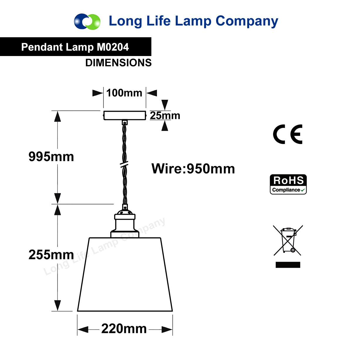Modern Black Ceiling Pendant Light - Free delivery on all orders