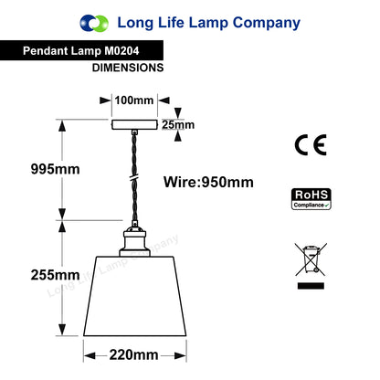 Modern Black Ceiling Pendant Light - Free delivery on all orders