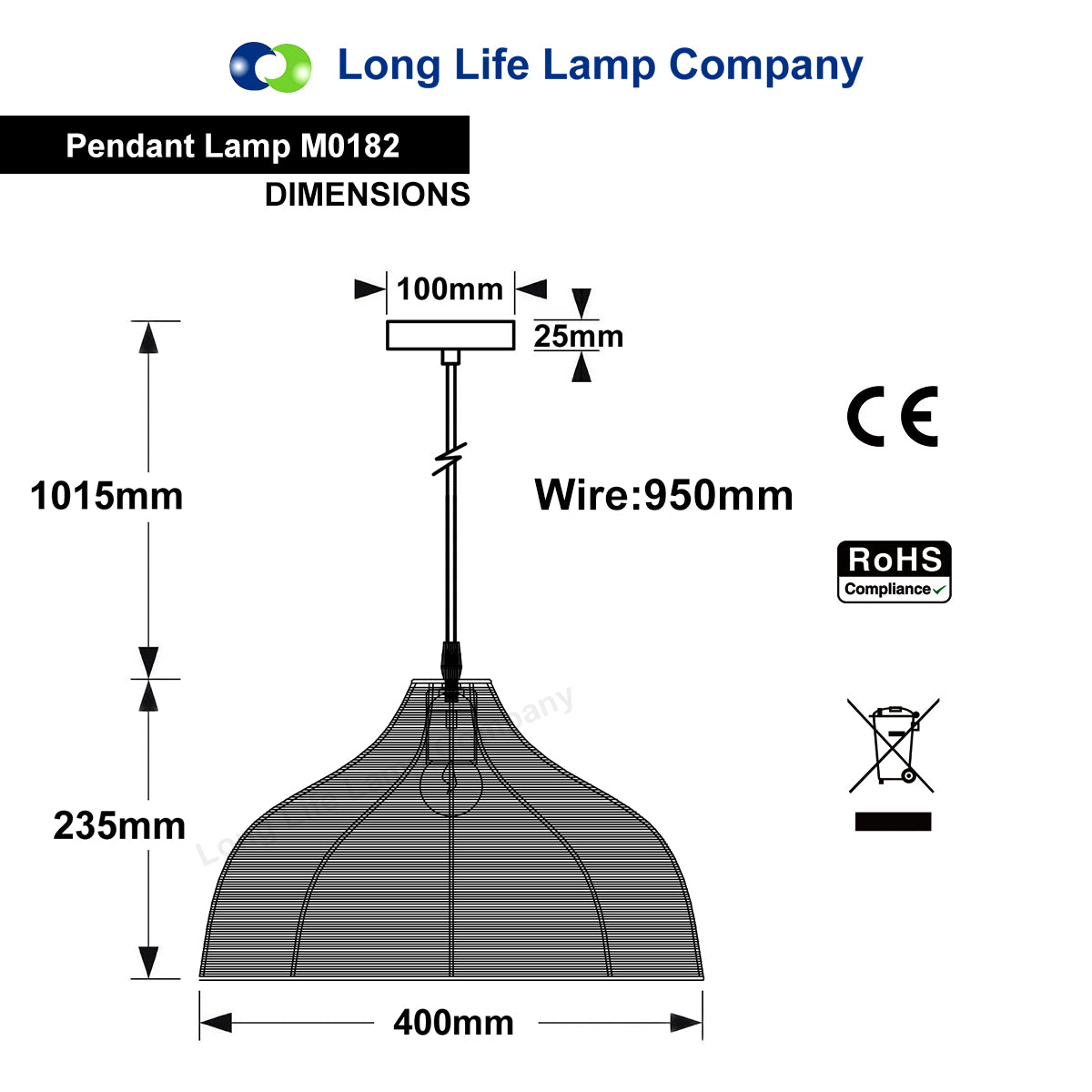 Modern Copper Cage Ceiling Pendant Light M0182 - Free delivery on all orders