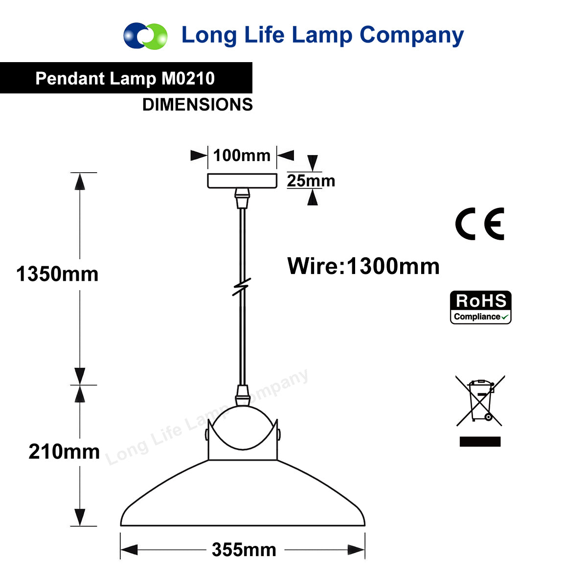 Retro Vintage Industrial Grey Metal Ceiling Pendant Light M0210