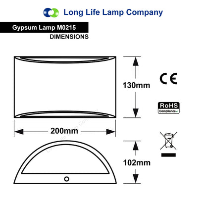 Modern Up Down Gypsum Ceramic Wall Light with G9 LED 5W WW