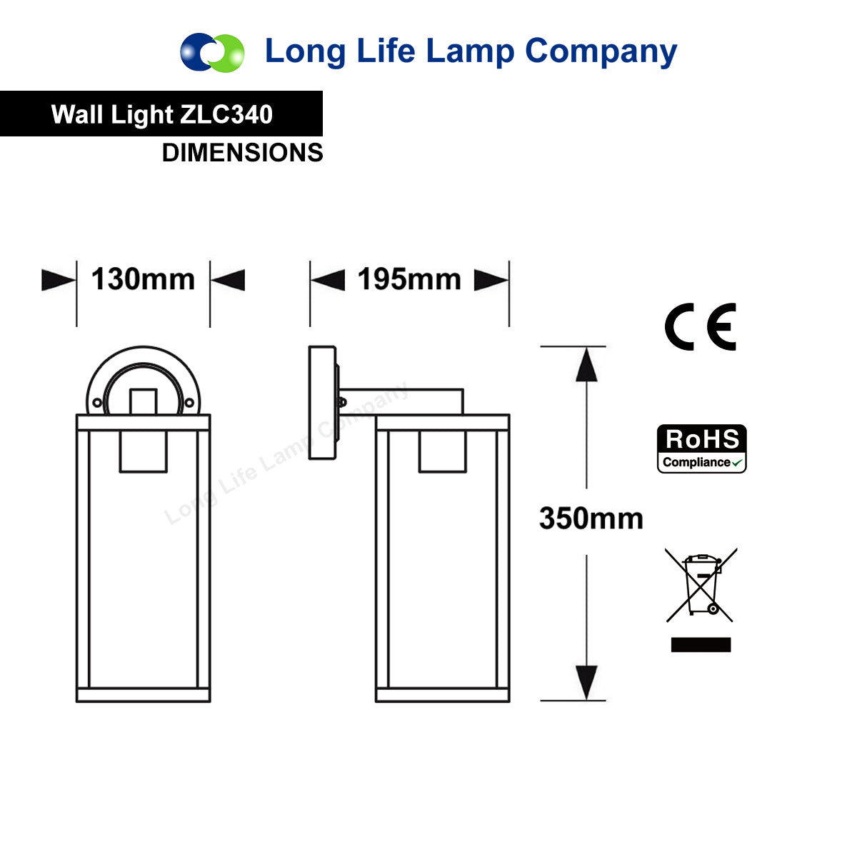 Outdoor Dark Grey Wall Light with 4W LED