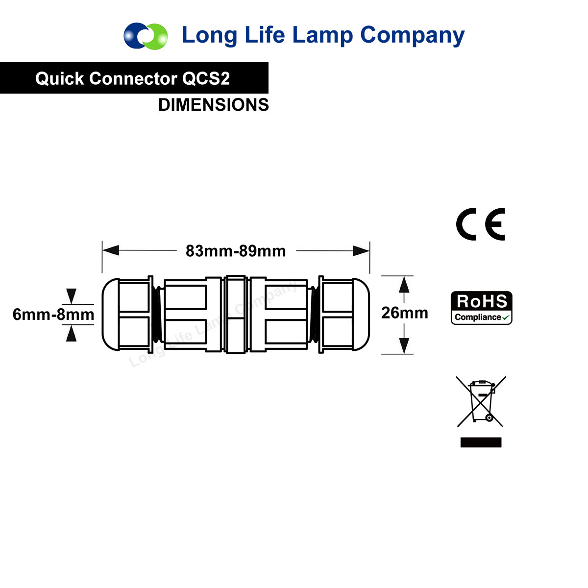 Waterproof IP68 Quick Connector 3 Terminal 3P L+N