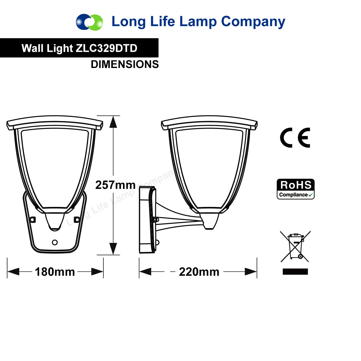 Dusk Till Dawn Sensor Outdoor Wall Light