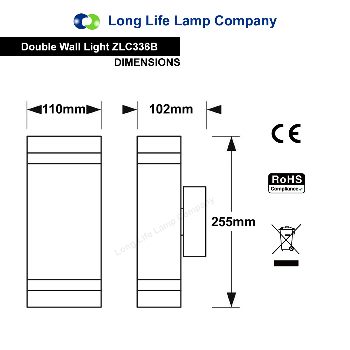 Modern Outdoor Double Wall Light
