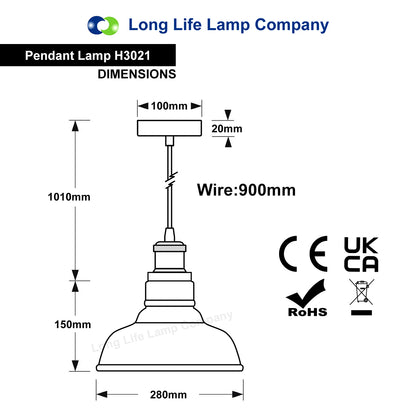 Modern Retro Ceiling Clear Glass Pendant Lamp H3021