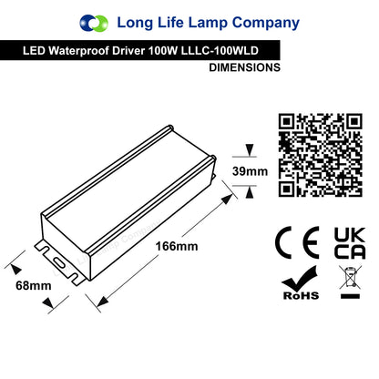LED Driver 12v Output Low Voltage IP67 Waterproof Transformer 100W