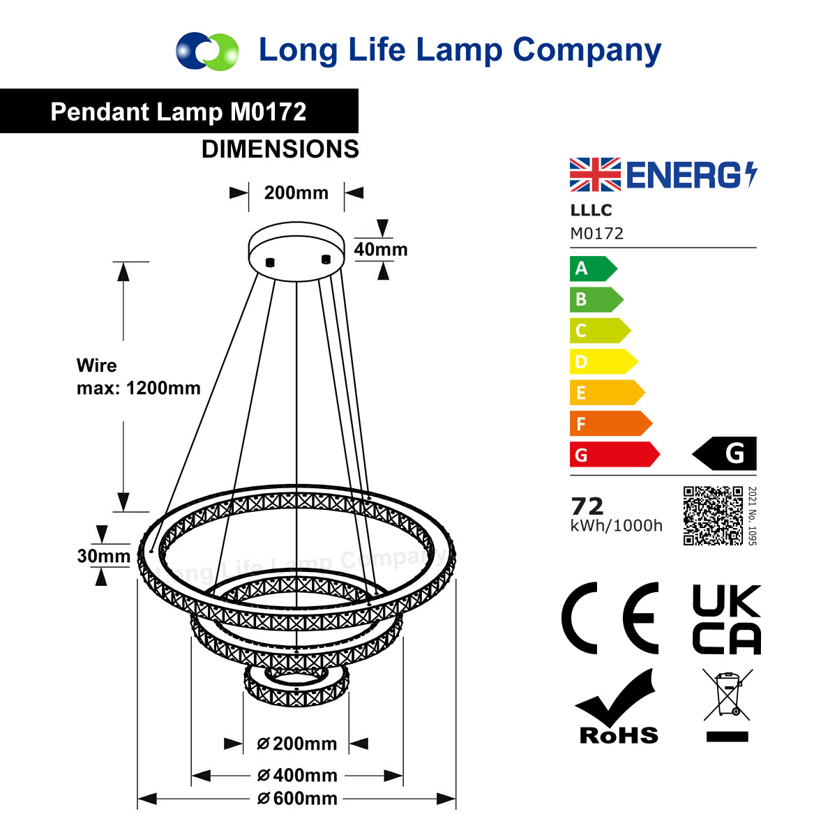 Modern Round Chandelier LED Ring Pendant Ceiling Light Cool White M0172