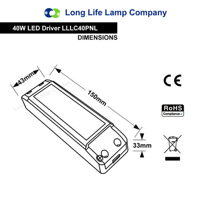 Replacement Driver for LED Panel 40W