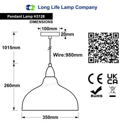 Industrial Ceiling Rustic Copper Pendant Light Barn Lamp Shade