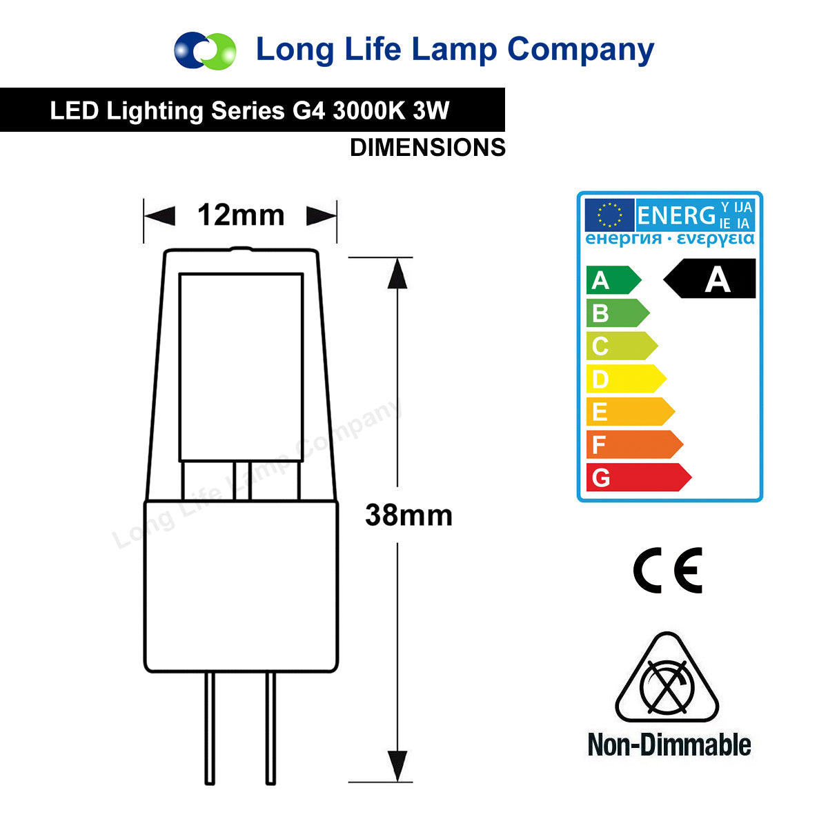 10 Pack G4 LED Bulbs 3W 12V Warm White 30W Halogen Equivalent - Free delivery on all orders