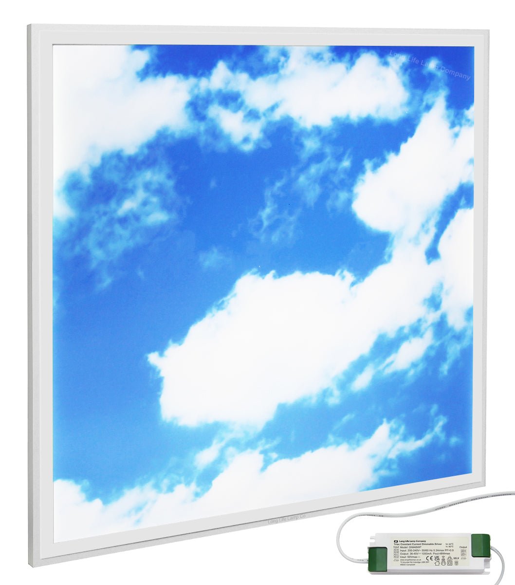 Dimmable 40w Sky LED Recessed Ceiling Panel 600 X 600 Cloud Scene SKY01 With Dimmable Transformer - Energy Light Bulbs - Free delivery on all orders