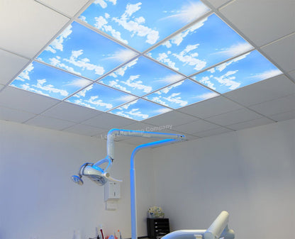 Dimmable 40w Sky With Sun LED Recessed Ceiling Panel 600 X 600 Cloud Scene With Dimmable Transformer - Energy Light Bulbs - Free delivery on all orders