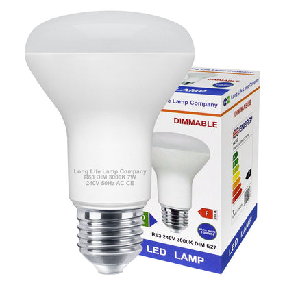 Dimmable 7W R63 LED Reflector Light Bulb 3000K E27 - Energy Light Bulbs - Free delivery on all orders