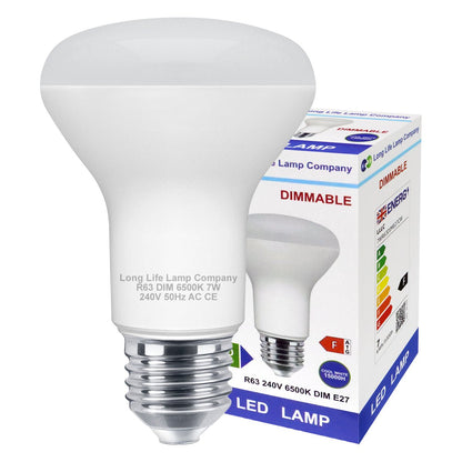 Dimmable 7W R63 LED Reflector Light Bulb 6500K E27 - Energy Light Bulbs - Free delivery on all orders
