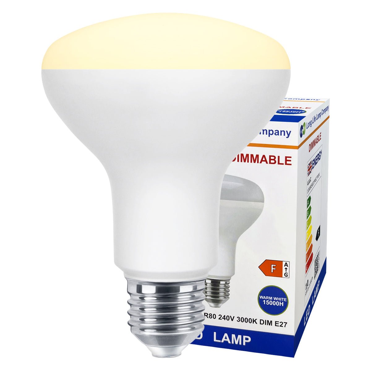 Dimmable R80 LED 10w E27 Replacment for Reflector 3000K - Energy Light Bulbs - Free delivery on all orders