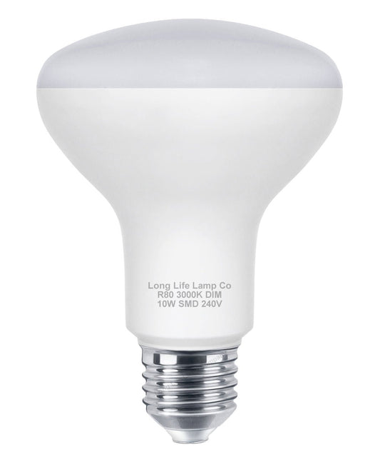Dimmable R80 LED 10w E27 Replacment for Reflector 3000K - Energy Light Bulbs - Free delivery on all orders