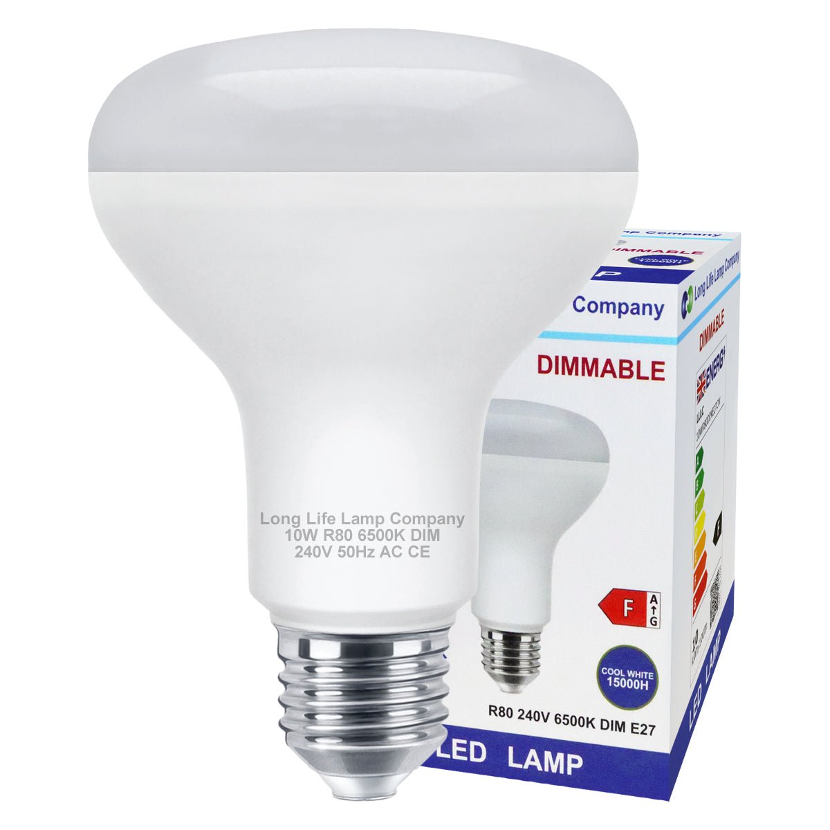 Dimmable R80 LED 10w E27 Replacment For Reflector 6500K - Energy Light Bulbs - Free delivery on all orders
