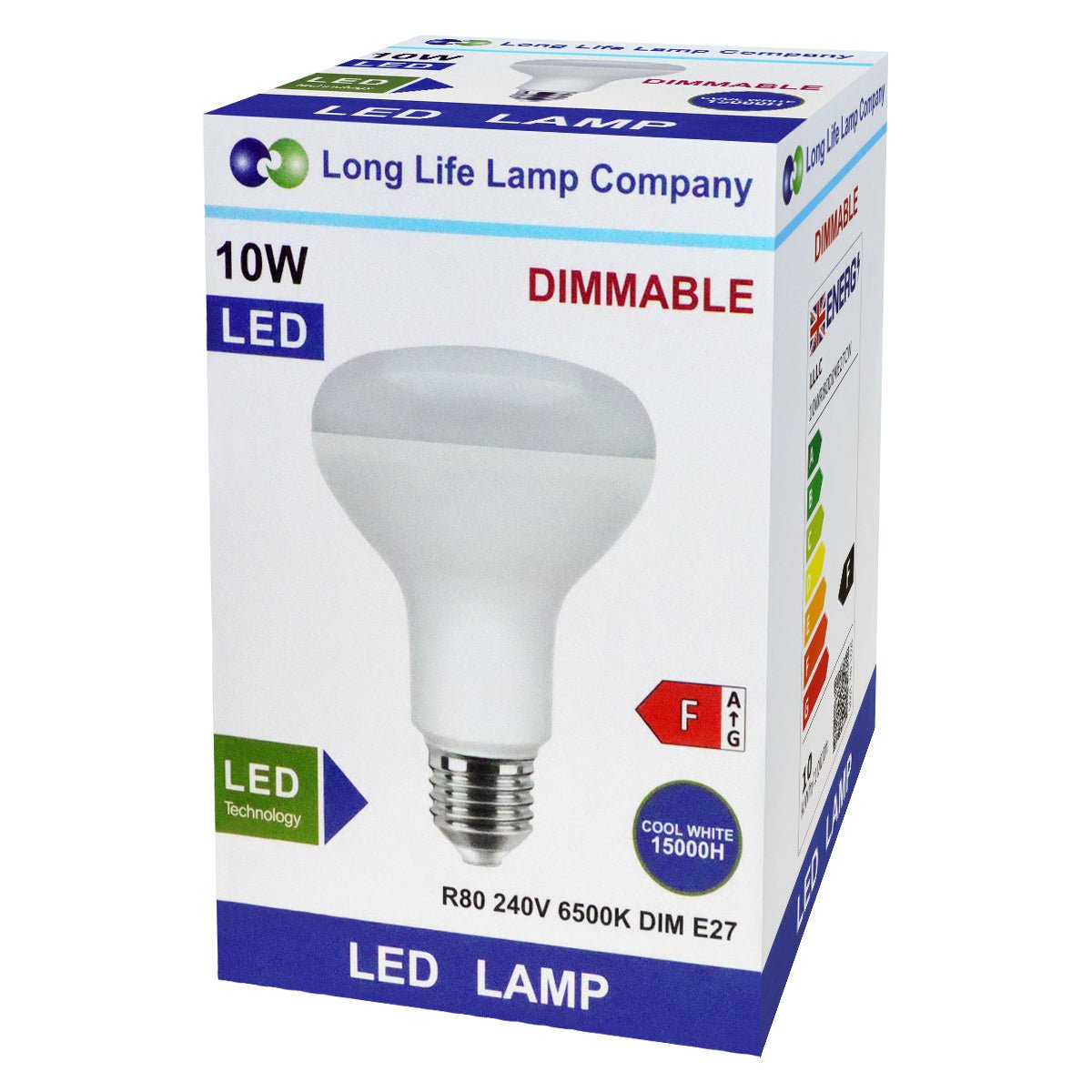 Dimmable R80 LED 10w E27 Replacment For Reflector 6500K - Energy Light Bulbs - Free delivery on all orders