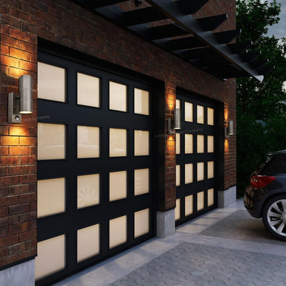 Double Outdoor Wall with PIR Movement Sensor Stainless Steel - Energy Light Bulbs - Free delivery on all orders