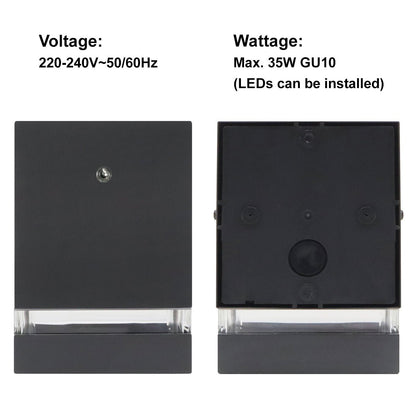 Downward Outdoor Dusk Till Dawn Wall Light IP44 Anthracite Black Automatic Sensor - Energy Light Bulbs - Free delivery on all orders