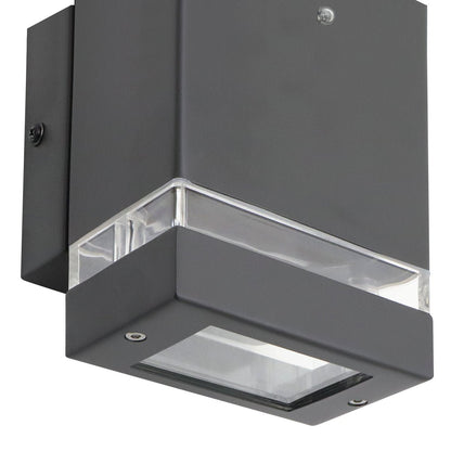 Downward Outdoor Dusk Till Dawn Wall Light IP44 Anthracite Black Automatic Sensor - Energy Light Bulbs - Free delivery on all orders